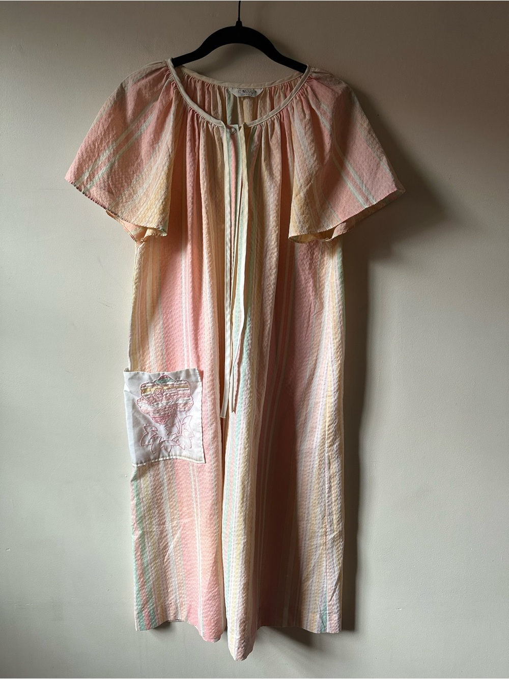 Vintage Komar Pastel Striped House Dress